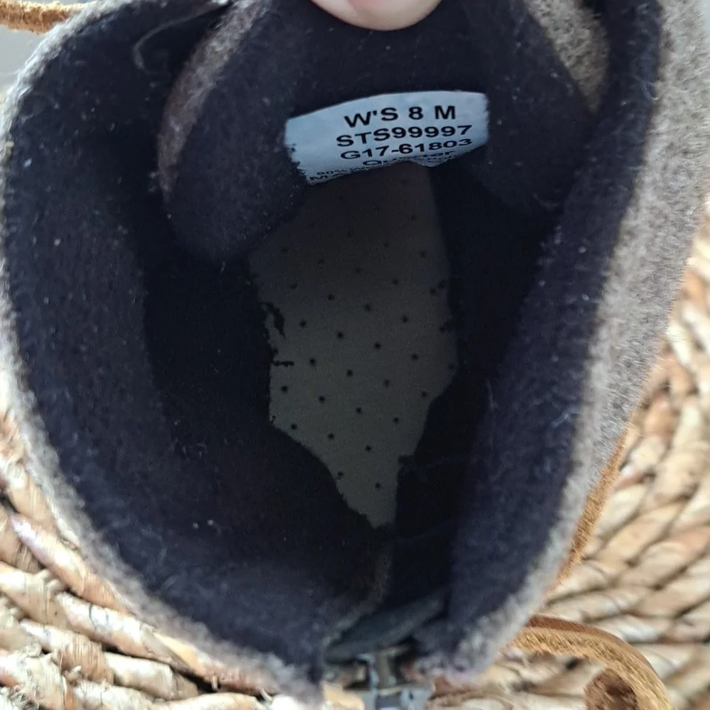 Sperry Womens Saltwater Wedge Tide Wool Duck Boots Heathered‎ Brown Size 8